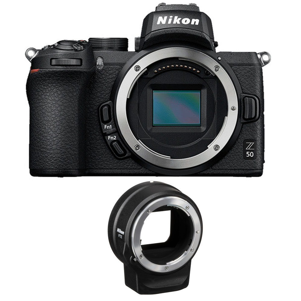 Nikon Z50 Mirrorless Digital Camera + FTZ II mount adapter - 2 Year Warranty - Next Day Delivery