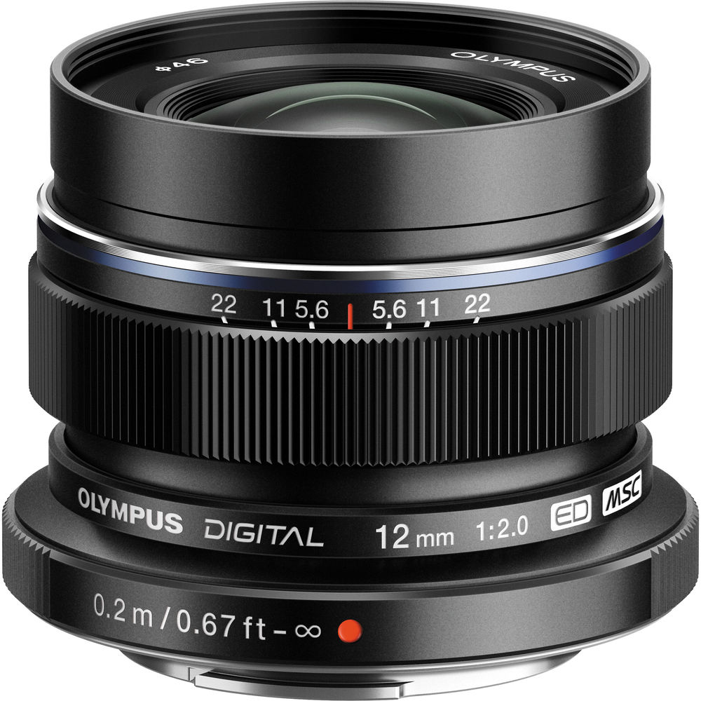 Olympus M&#46;Zuiko Digital ED 12mm f&#47;2 Lens &#40;Black&#41; &#45; 2 Year Warranty &#45; Next Day Delivery