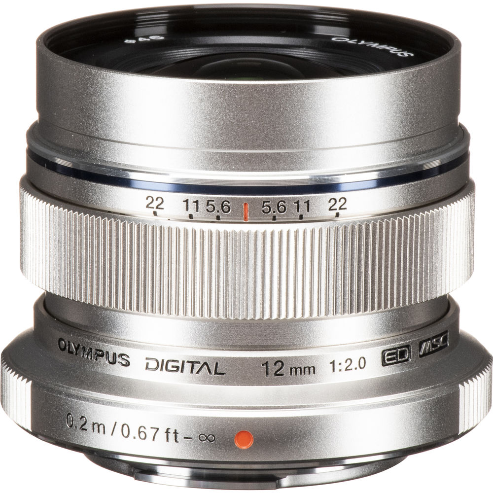 Olympus M&#46;Zuiko Digital ED 12mm f&#47;2 Lens &#40;Silver&#41; &#45; 2 Year Warranty &#45; Next Day Delivery