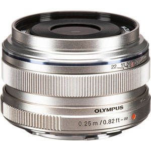 Olympus M&#46;Zuiko Digital 17mm f&#47;1&#46;8 Lens &#40;Silver&#41; &#45; 2 Year Warranty &#45; Next Day Delivery