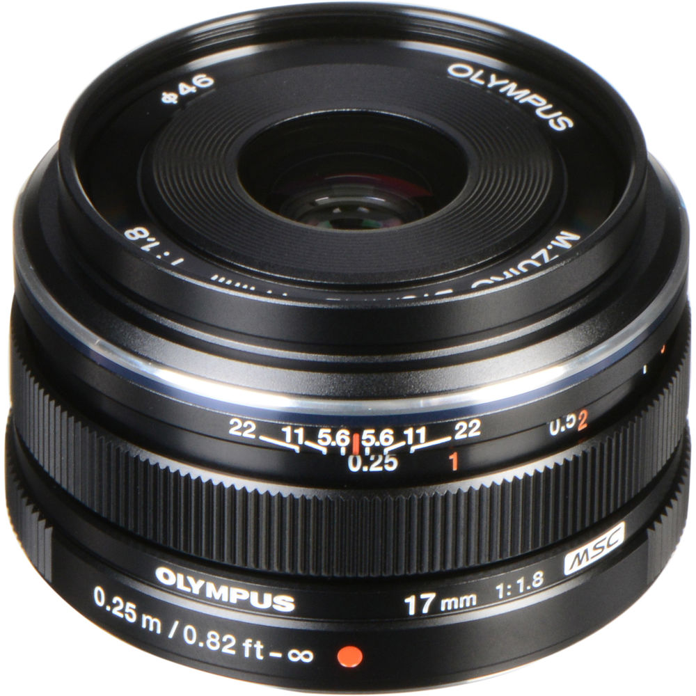 Olympus M&#46;Zuiko Digital 17mm f&#47;1&#46;8 Lens &#40;Black&#41; &#45; 2 Year Warranty &#45; Next Day Delivery