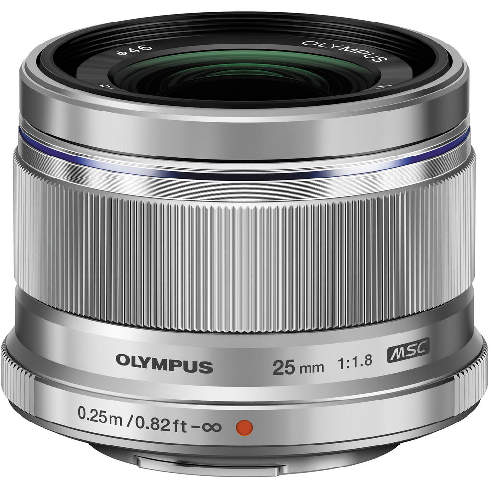 Olympus M&#46;Zuiko Digital 25mm f&#47;1&#46;8 Lens &#40;Silver&#41; &#45; 2 Year Warranty &#45; Next Day Delivery