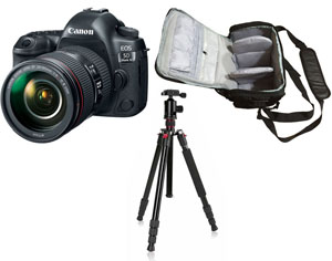 Canon 5D Mark IV + 24-105mm + Pro Camera Bag + Tripod - 2 Year Warranty - Next Day Delivery